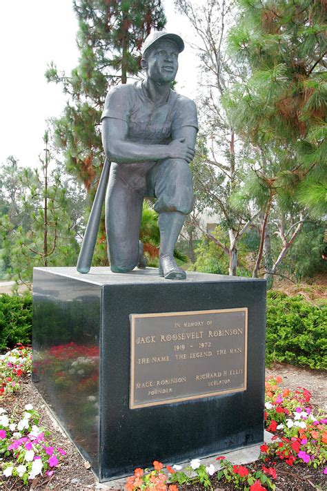 Jackie Robinson Statue, Jackie Robinson Stadium, UCLA, Los Angel Photograph by Peter Bennett ...