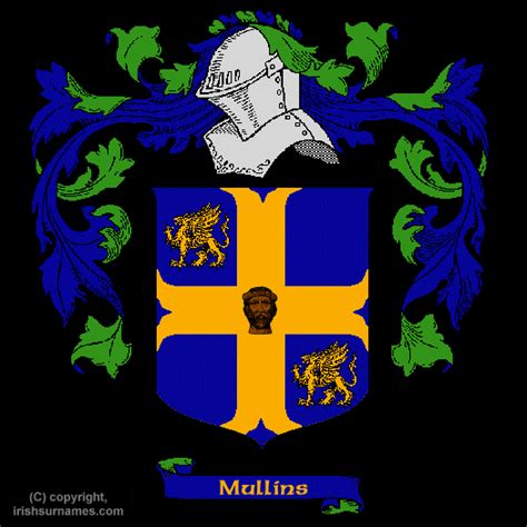 Mullins family crest and meaning of the coat of arms for the surname ...