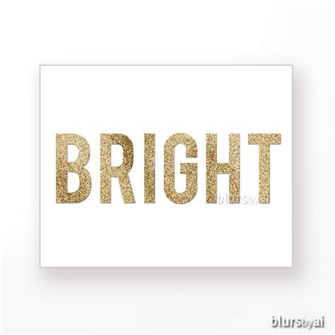 Bright gold glitter word printable holiday decor #GoldGlitter #gold # ...