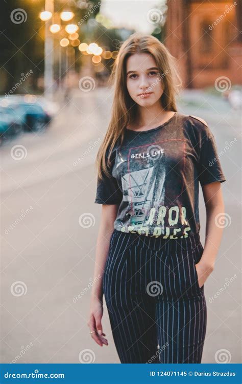 Cool and Confident Teen Girl Posing Stock Image - Image of posing, style: 124071145