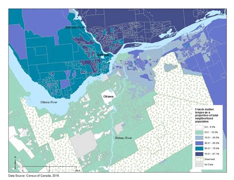 French-speaking population by neighbourhood in Canada's National ...