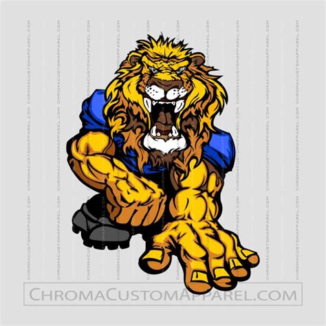 Lions Football Logo | Vector Clip Art | AI JPG EPS PNG