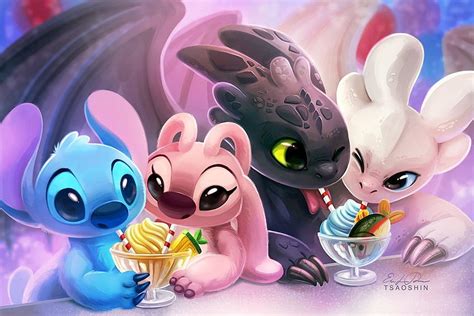 Stitch und Ohnezahn, Stitch and toothless HD wallpaper | Pxfuel