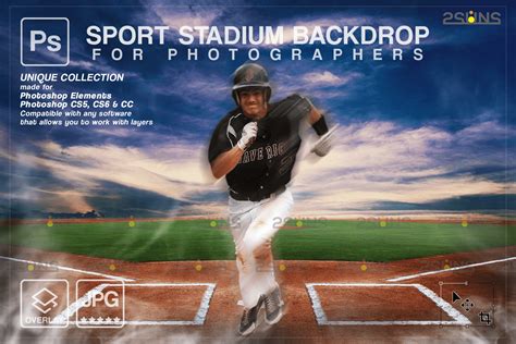 Baseball Backdrop, Sports Stadium Graphic by 2SUNS · Creative Fabrica