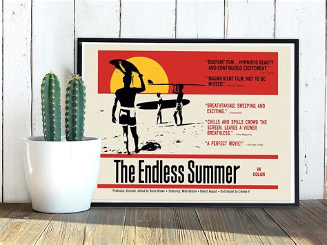 The Endless Summer Movie Poster Art Print, 1966 Surfing Movie ...