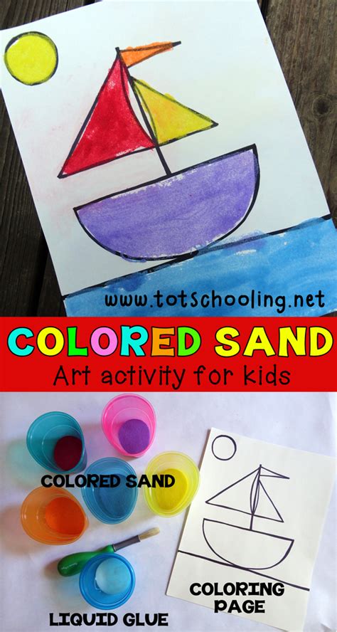 Colored Sand Art Activity | Totschooling - Toddler, Preschool ...