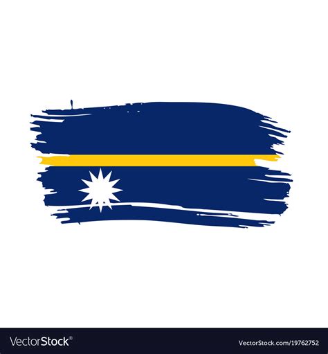 Nauru flag Royalty Free Vector Image - VectorStock