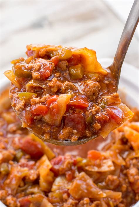 Slow Cooker Cabbage Roll Soup (keto + low carb) - Maebells