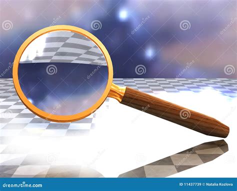 Hand magnifier lens stock illustration. Illustration of mail - 11437739