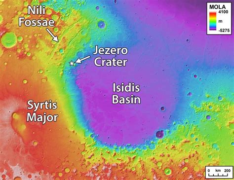 Jezero crater regional topography | The Planetary Society