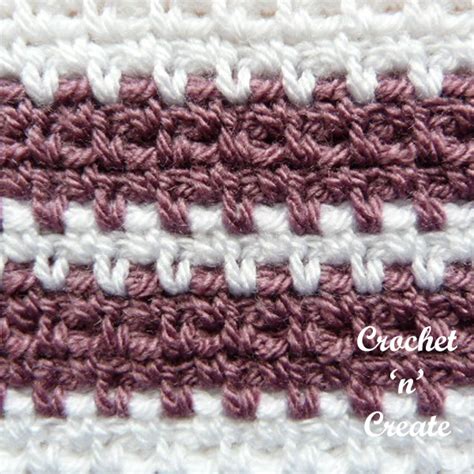 Free Crochet Stitch Tutorial-Woven Stitch - Crochet 'n' Create