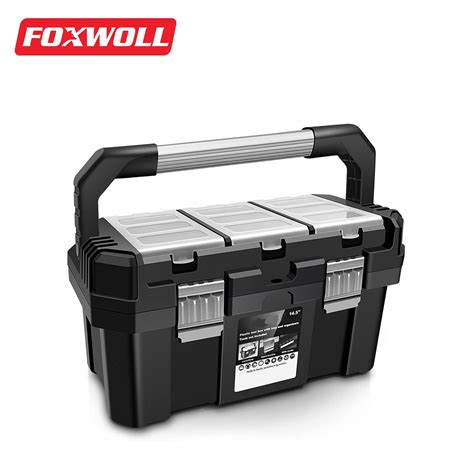 Plastic Tool box with Removable Tray - FOXWOLL