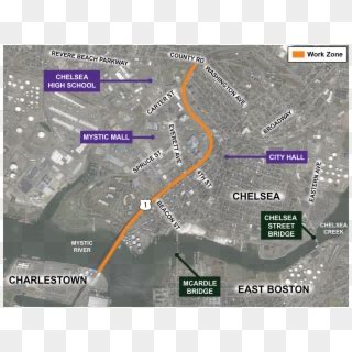 An Aerial Satellite Image Showing The Tobinbridge/chelsea - Map Clipart (#4478994) - PikPng