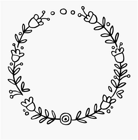 Clip Art Doodle Wreath - Floral Wreath Svg Free , Free Transparent Clipart - ClipartKey