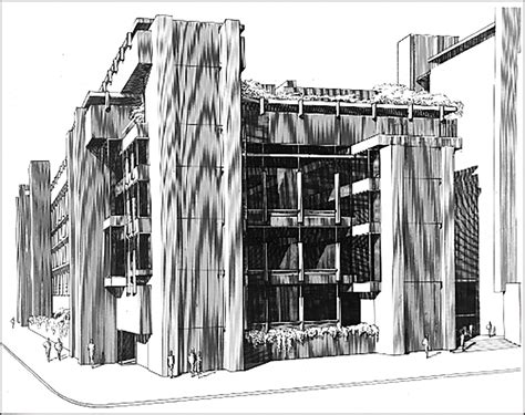 Paul Rudolph's drawing of the Yale University School of Art and ...