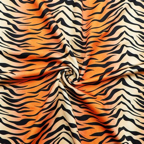 Tiger Pattern Print Double Brushed Polyester Fabric by Half - Etsy