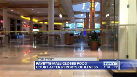 Fayette Mall food court closes as health department receives 150 illness reports