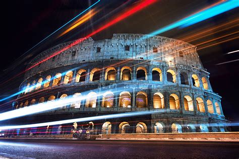 Wallpaper : italien, Italy, Rome, roma, night, lights, licht, Europe, long, exposure, Italia ...