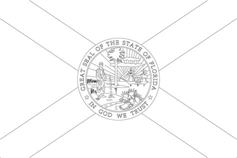 florida flag to color - Clip Art Library