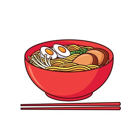 ramen is a typical food from japan 8212425 Vector Art at Vecteezy