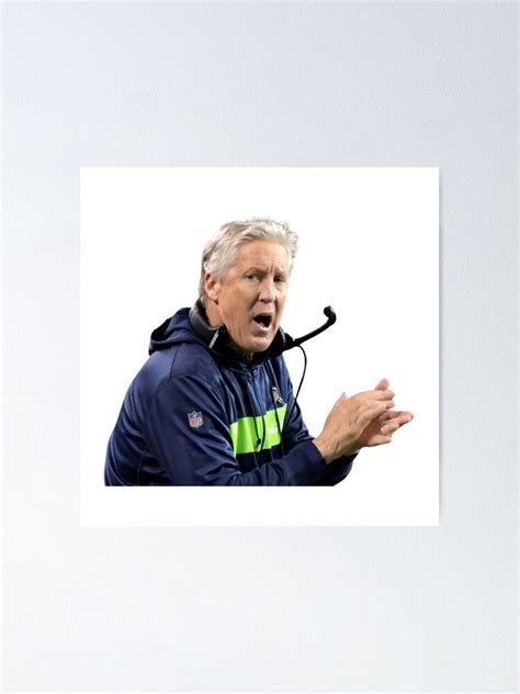 "Pete Carroll chewing gum" Poster by stoPCereal | Redbubble