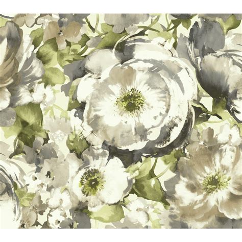 York Wallcoverings Watercolors Poppy 27' x 27" Floral and Botanical Wallpaper & Reviews | Wayfair