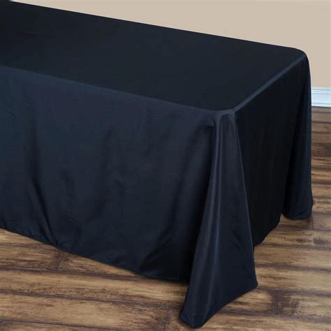 Tablecloth - Black Polyester 90x132 | Table cloth, Black tablecloth ...