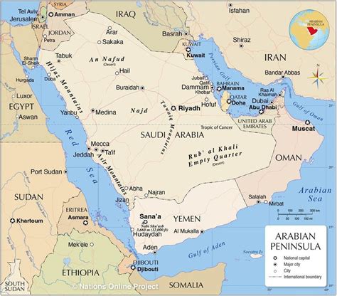 Political Map of the Arabian Peninsula [4] | Download Scientific Diagram