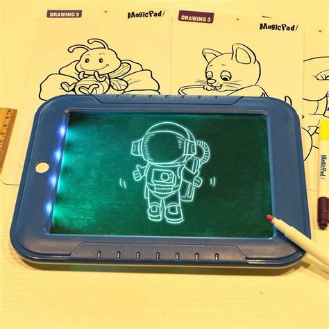 Kids LCD Writing Tablet,Writing Doodle Board | 3D LED Luminous Magic Drawing Pad Toys -ABC ...