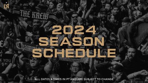 LAFC Announce 2024 Regular Season Schedule | Los Angeles Football Club