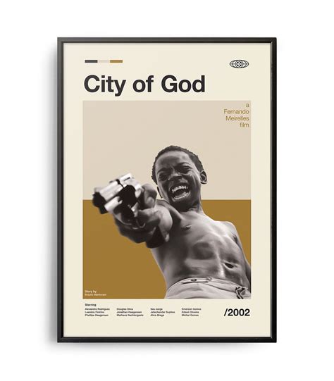 Mid-century modern City of God movie poster - Weekend Poster