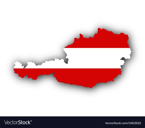 Map and flag of austria Royalty Free Vector Image