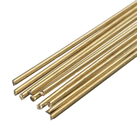 10Pcs 1.6mm x 250mm HS221 Brass Welding Rods Brass Brazing Rods | Alex NLD