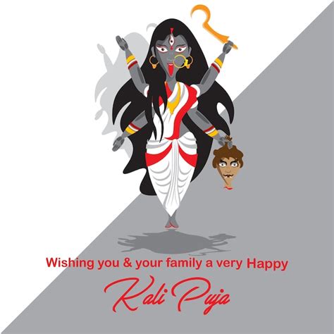 Premium Vector | Happy kali puja