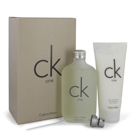 CK ONE by Calvin Klein Gift Set -- 6.7 oz Eau De Toilette Spray + 6.7 oz Body Moisturizer for ...