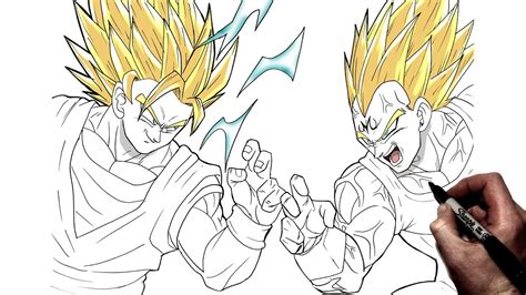 0 Result Images of Majin Vegeta Vs Goku Drawing - PNG Image Collection