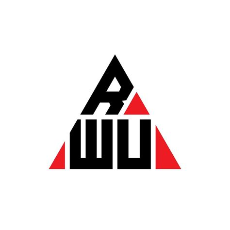 RWU triangle letter logo design with triangle shape. RWU triangle logo design monogram. RWU ...