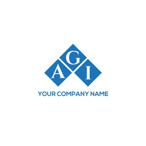 AGI letter logo design on WHITE background. AGI creative initials ...