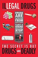 Drug Abuse Poster (Red) - Texas Poison Center Network