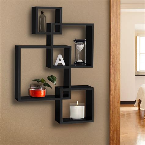 4 Cube Decorative Floating Wall Mounted Shelf Display Storage Home ...