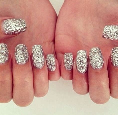 Sliver Diamond Glitter Nails Pictures, Photos, and Images for Facebook, Tumblr, Pinterest, and ...