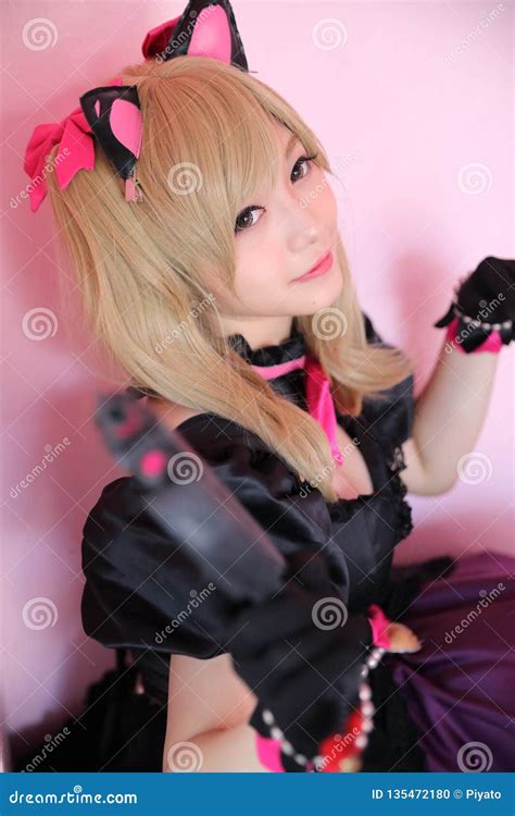 Portrait of Japan Anime Cosplay Girl in Pink Tone Stock Photo - Image of cosplay, fashion: 135472180