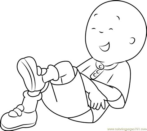 Caillou Relaxing Coloring Page for Kids - Free Caillou Printable Coloring Pages Online for Kids ...