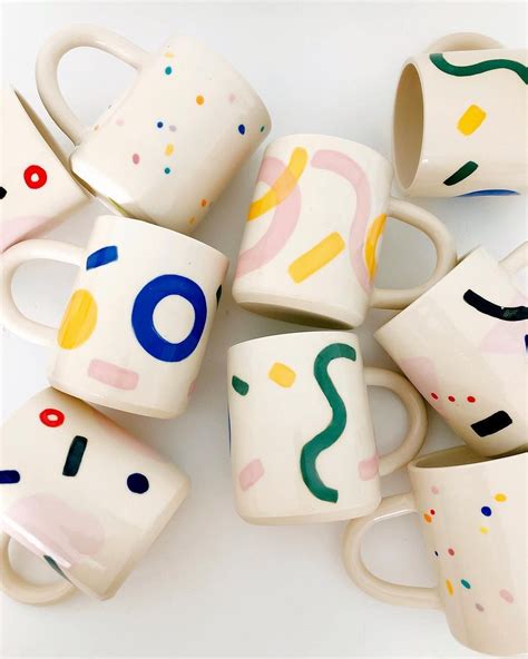 They are all my favs. More large hand-painted mugs. Great for ☕️ ! | Awesome Pottery Painting ...