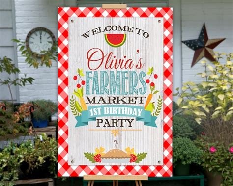 Farmers Market Party Farmers Market Sign PRINTABLE Farmers