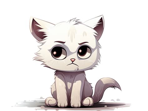 Sad Cat Cartoon Clipart Graphic by Nayem Khan · Creative Fabrica