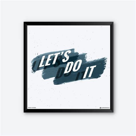 Let's Do It Motivational Wall Art for Workout | Quotes Store