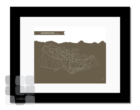 Jackson Hole Ski Trail Map 8x10 Modern Art Print - Etsy