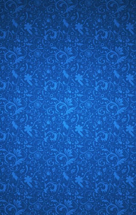 Royal Blue Floral Wallpaper