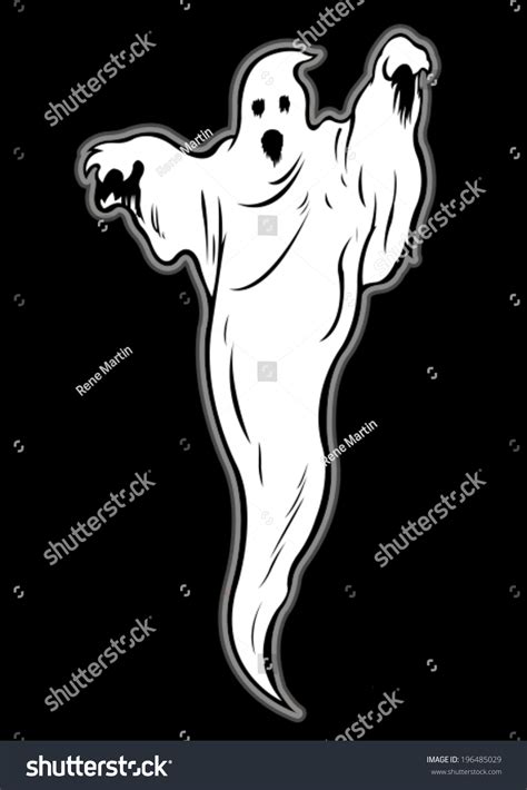 Ghost Illustration Stock Vector (Royalty Free) 196485029 | Shutterstock